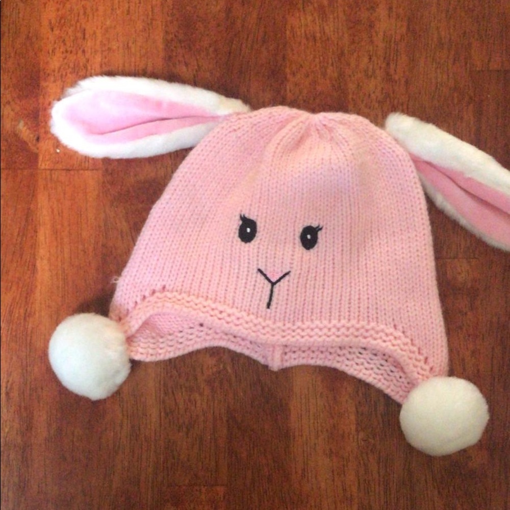 “Stephan Baby” Knit BUNNY RABBIT Beanie 6-12Mo